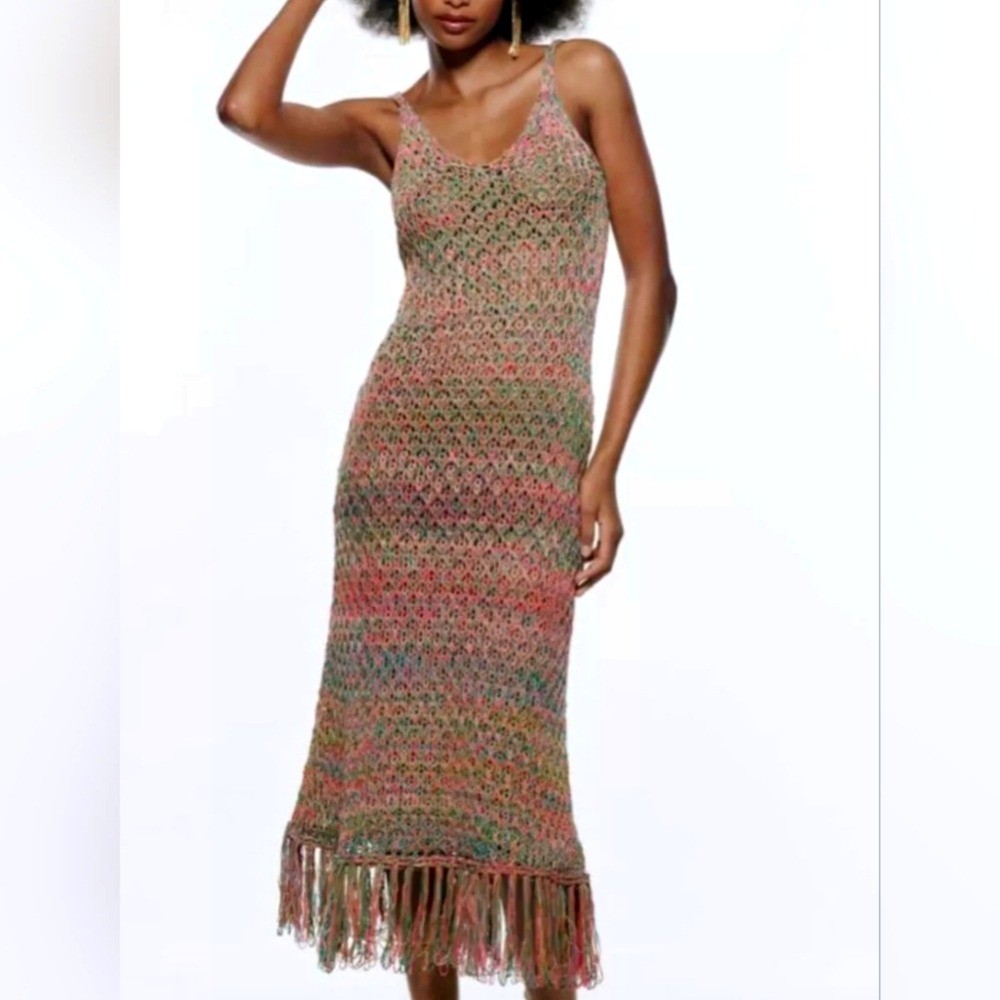 Zara Crochet Knit Dress